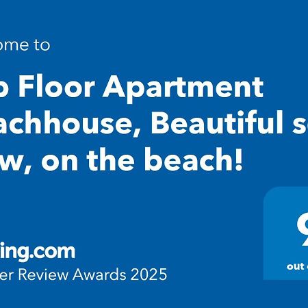 Top Floor Apartment Beachhouse, Beautiful Sea View, On The Beach! Cartagena Esterno foto
