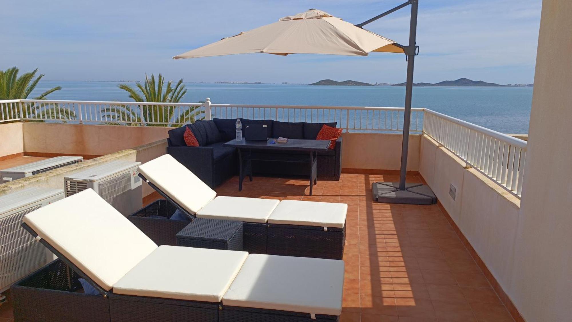 Top Floor Apartment Beachhouse, Beautiful Sea View, On The Beach! Cartagena Esterno foto